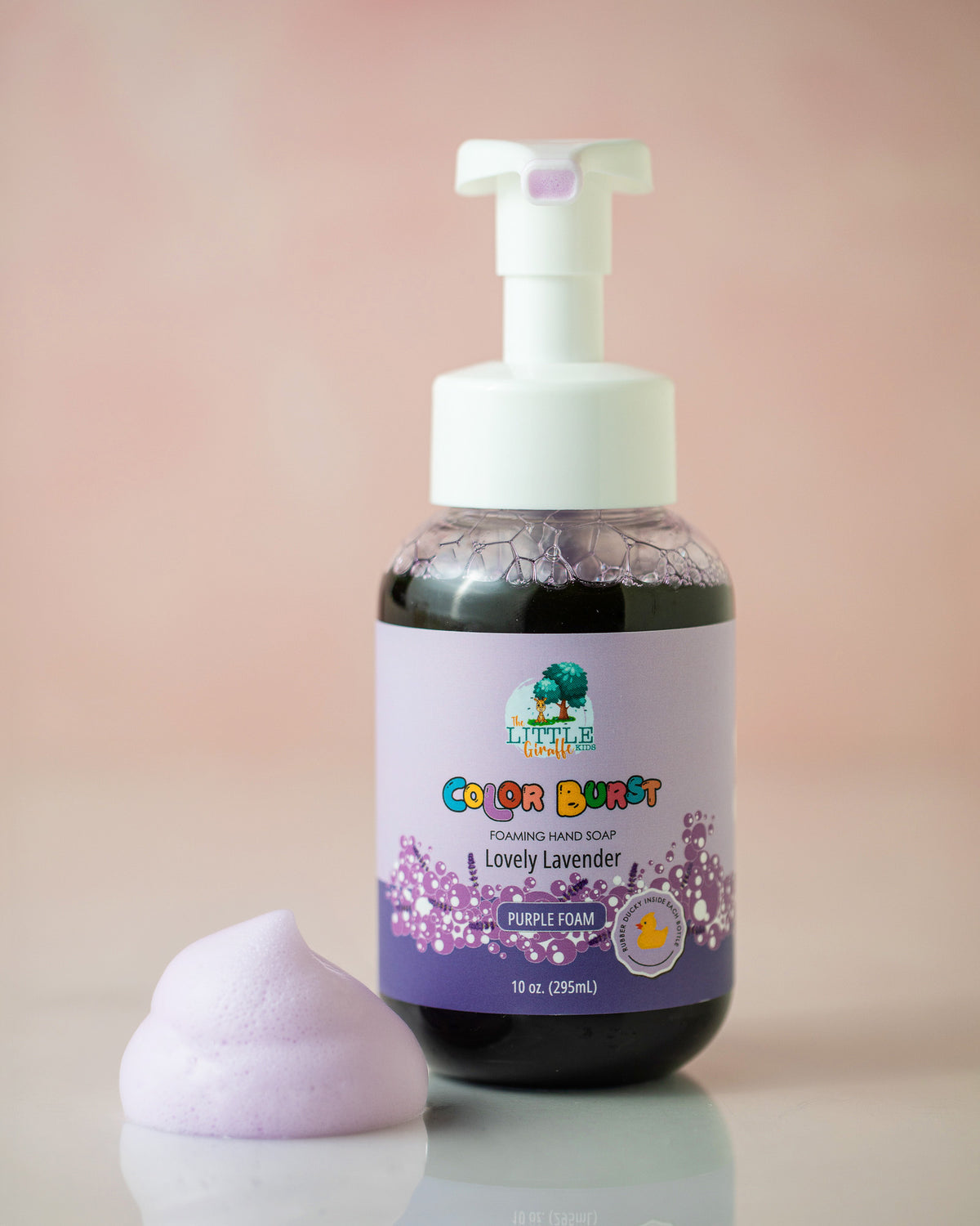 Non-toxic Colorful Foaming Hand Soap. Purple Foam Lavender Scented