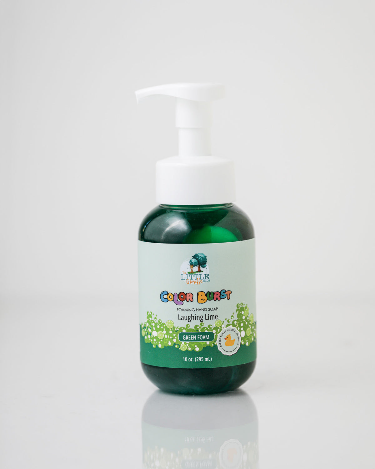 Non-toxic Colorful Foaming Hand Soap for Kids. Green Foam. Lime Scented
