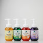 Rainbow collection. Four Pack. Lavender, Sweet Orange, Lime and Lemngrass Foaming Hand Soaps