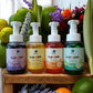 Rainbow collection. Four Pack. Lavender, Sweet Orange, Lime and Lemngrass Foaming Hand Soaps